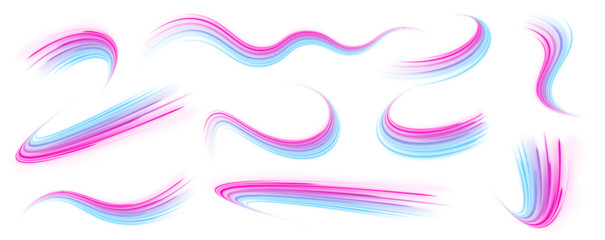 Racing car flash effects and dynamic speed motion on city roads: long exposure night lights with luminous laser beams and glittering fire flares, creating an electrifying visual for speed.