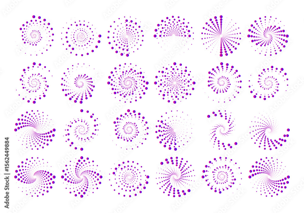Poster halftone dots in circle form. round logo. round dotted pattern geometric background. dotted circle, 