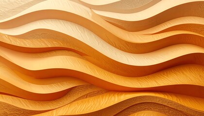 Golden Waves Abstract Background
