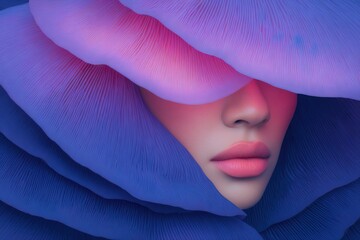 Vivid floral beauty emerges in an enchanting fusion of colors and textures