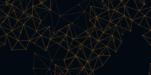 Abstract polygons plexus vector background, digital data visualization. Abstract technology concept background. Futuristic molecules connection technology digital hi tech. Global digital network