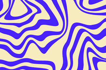 Psychedelic groovy trippy y2k retro blue pattern. concentric circles and psychedelic swirls. Striped geometric ornaments, hypnotic spiral.