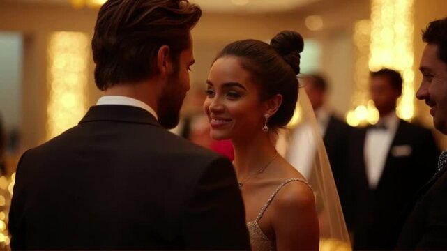 Romantic Couple 4K Stock Video Wedding Ceremony