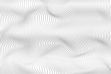 Line wave pattern striped abstract background. Mesh, wavy and smooth texture with copy space.