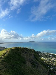 hiking path with ocean view
