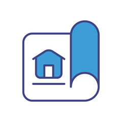 Blueprint icon vector