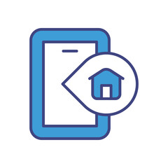 Online Real Estate icon vector