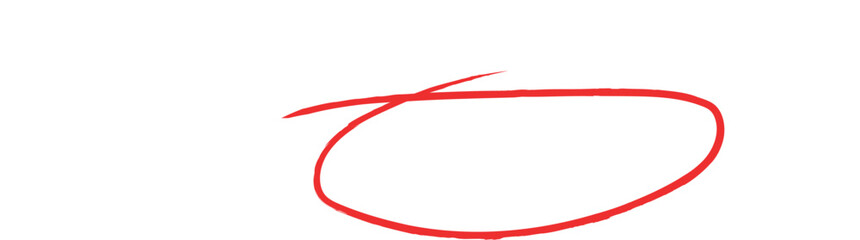 Simple Hand-Drawn Red Oval Highlight or Frame - Sketchy Artistic Element for Text Emphasis, Callouts, and Creative Design Projects