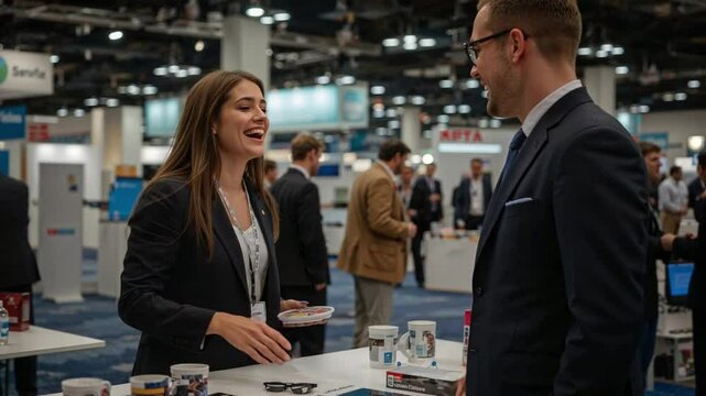 Trade Show Partnership with Product Prototypes Displayed

