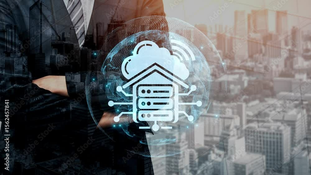 Poster cloud computing, cloud strategy, and cloud technology transforming digital infrastructure with scala
