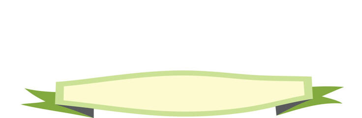 Clean Green and Beige Ribbon Banner - Fresh and Modern Design Element for Text, Sales, Eco-Friendly Themes, Announcements, and Promotions