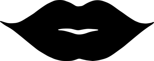 Lip silhouette icon 