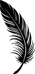 Obraz premium Simple bird feather icon 