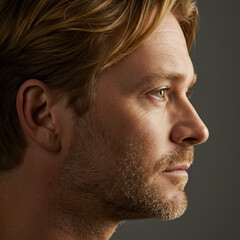 Obraz premium man profile portrait