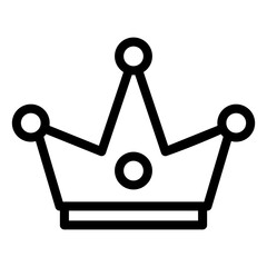 Crown icon vector pixel perfect line