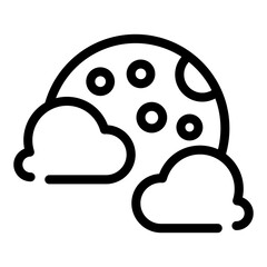 Moonlight icon vector pixel perfect line