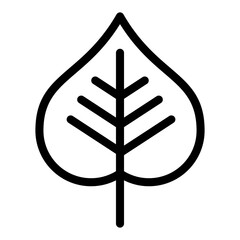 Leaf icon vector pixel perfect line