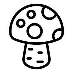 Mushroom icon vector pixel perfect line
