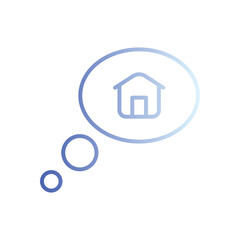 Dream House icon vector