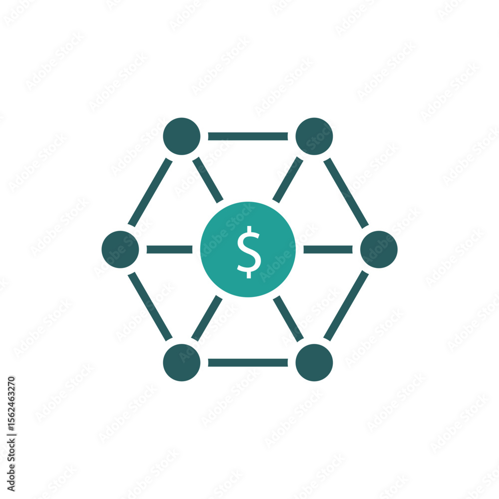 Poster business network icon. vector.editable stroke.linear style sign for use web design,logo.symbol illus