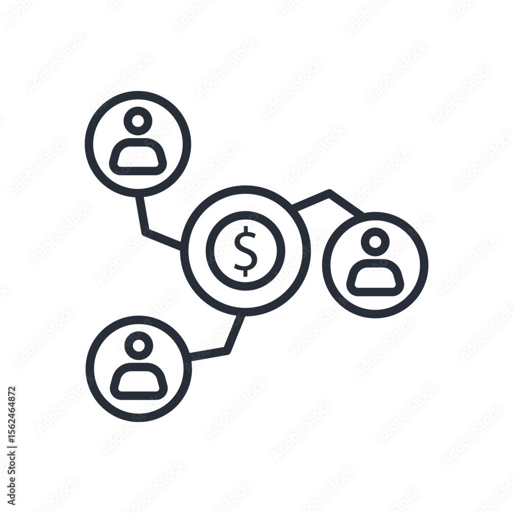 Poster business structure icon. vector.editable stroke.linear style sign for use web design,logo.symbol ill