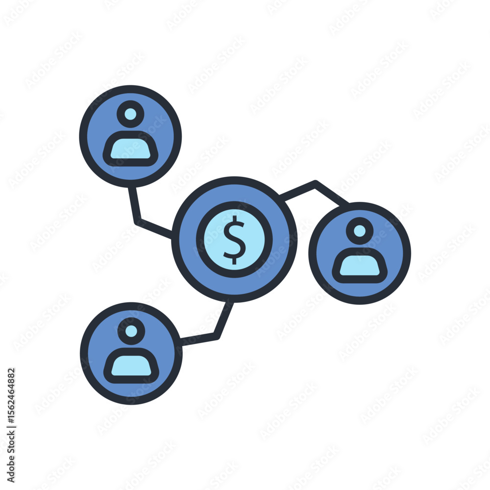 Poster business structure icon. vector.editable stroke.linear style sign for use web design,logo.symbol ill