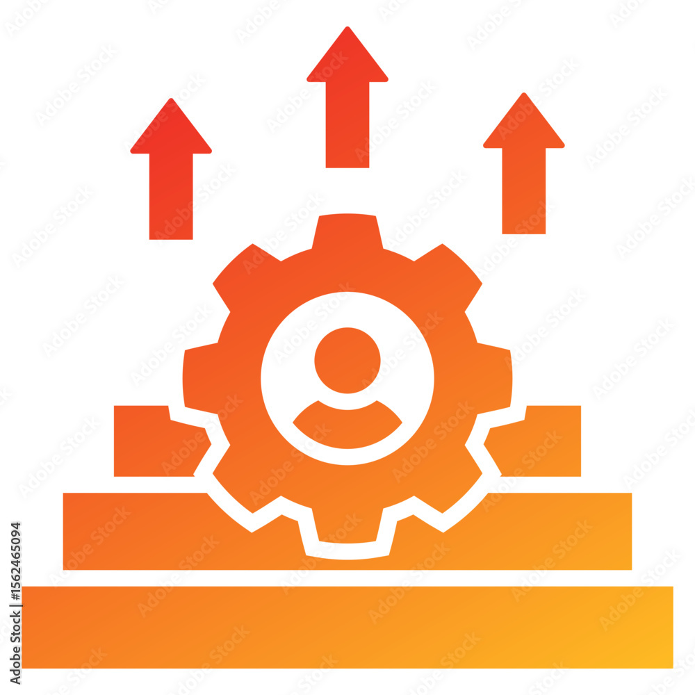 Poster Skill Development Glyph Gradient Icon