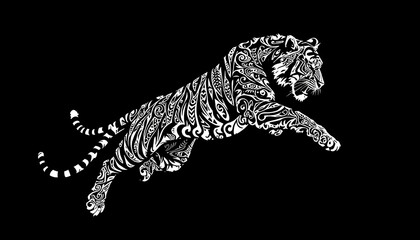 black and white tiger