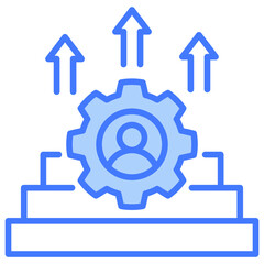 Skill Development Blue Icon