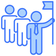 Leadership Blue Icon