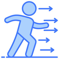 Moving Blue Icon
