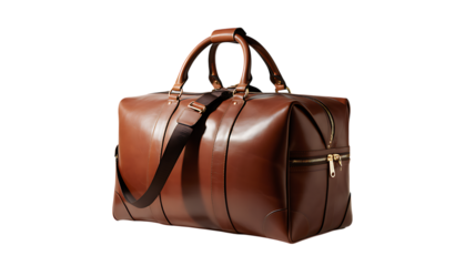 Elegant Travel Bag for Business Trips on Transparent Background