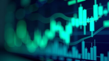 Financial stock market candlestick chart data analysis