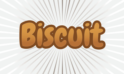 Biscuit Vector Text Effect design Template