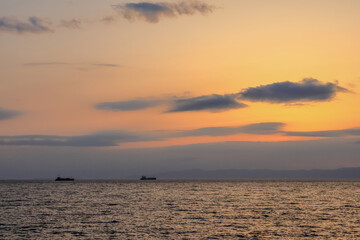 日本周遊　マリーナシティの夕暮れ
