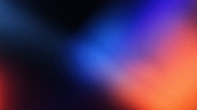 Abstract textured background with a gradient of blue purple and orange light