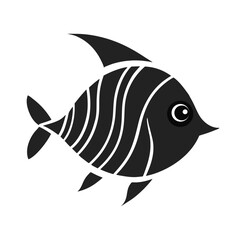 golden fish line art, black outline, vector and illustration, coloring book page line art drawing