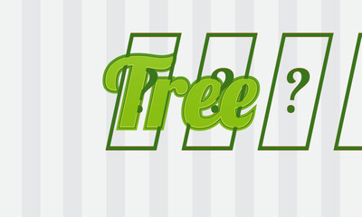 Tree nature green text effect design template
