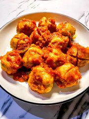 Spicy Fried Meatballs in Chili Sauce