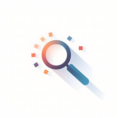 Stylized search magnifying glass icon
