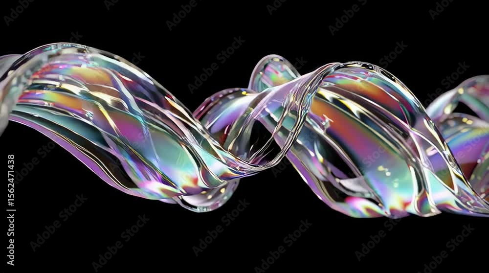 Aufkleber abstract fractal object animation
