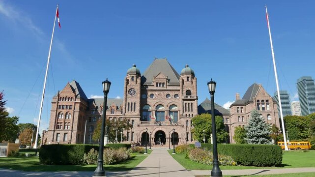 Ontario Legislative Building in Toronto, Ontario that houses the Legislative Assembly of Ontario, as well as the office of the Lieutenant Governor of Ontario and members of the provincial parliament. 