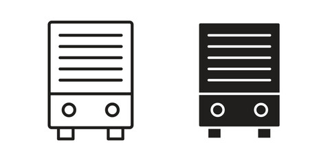 Air purifier icon Black and White Vector Graphic