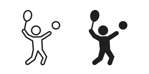 Badminton icon vector, Symbol, logo illustrations