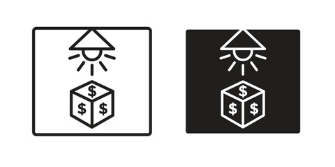 Business incubator icon Black and White Vector Graphic