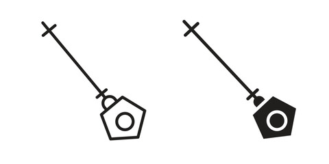 Car dipstick icon Black and White Vector Graphic