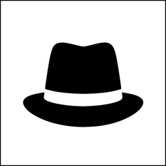 Fedora hat silhouette icon