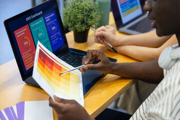 Analyzing data with graphs and digital dashboards