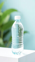 Clear Plastic Bottle of Still Water with Minimal Label