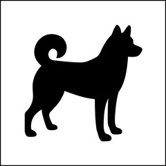 Husky dog silhouette icon